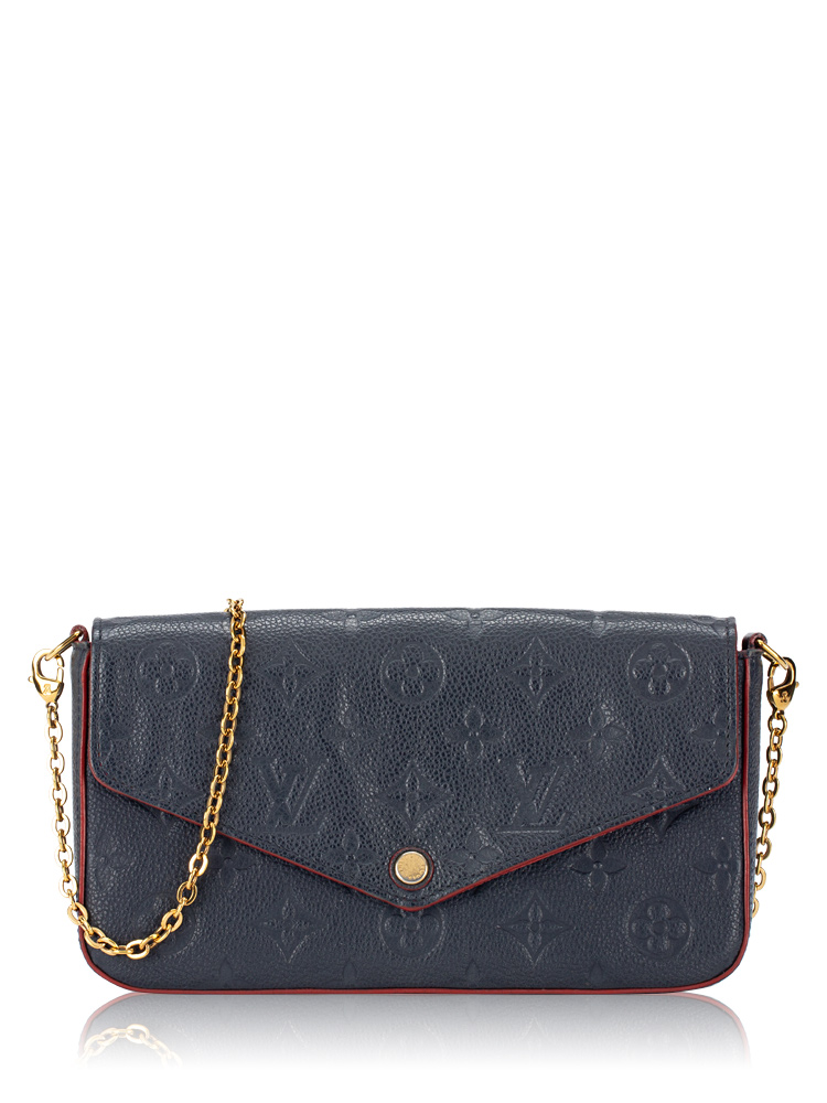 Monogram Empreinte Pochette Felicie Marine Rouge