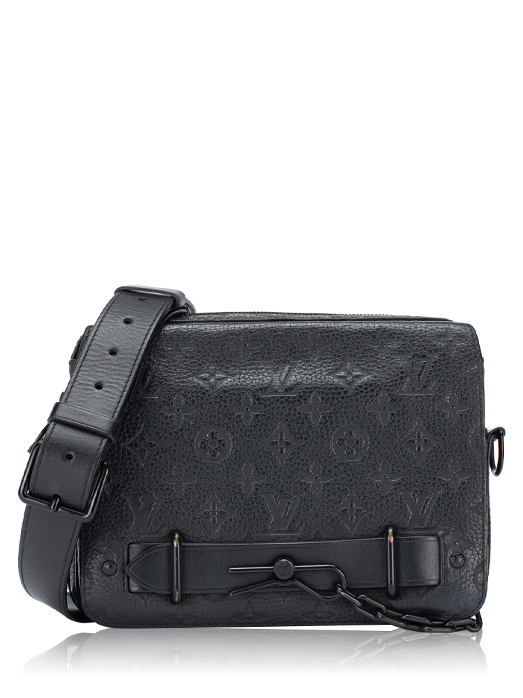 Monogram Taurillon Steamer Messenger Onyx