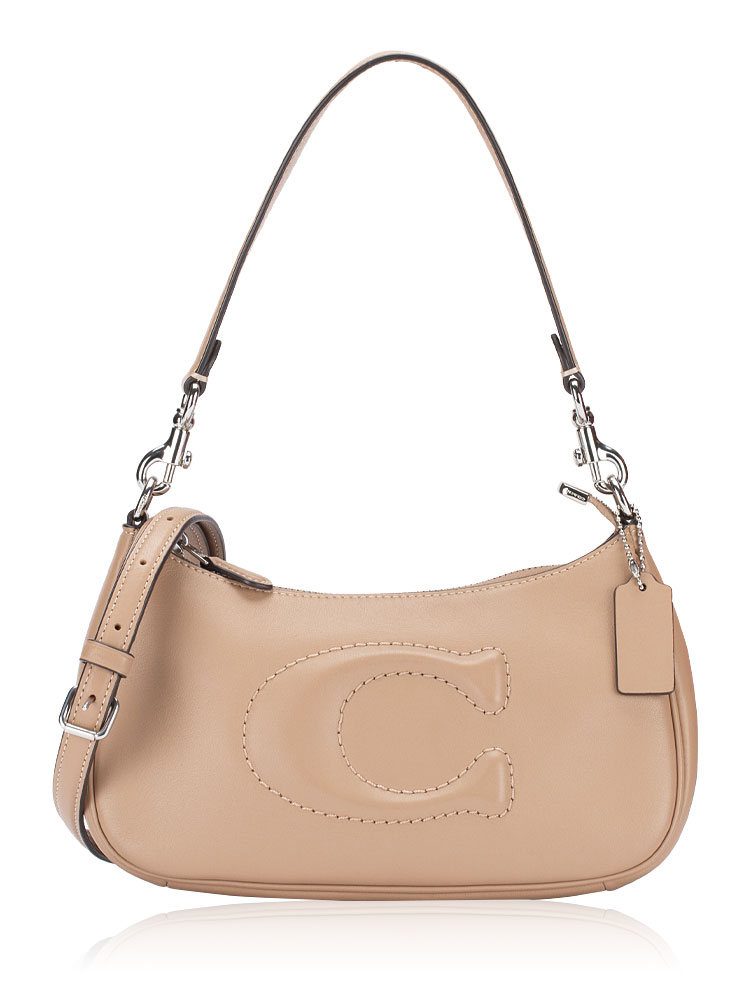 CR099 Teri Leather Shoulder Bag Taupe