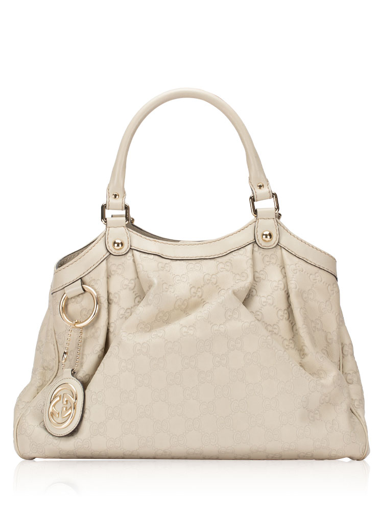 Guccissima Sukey Medium Tote Mystic White