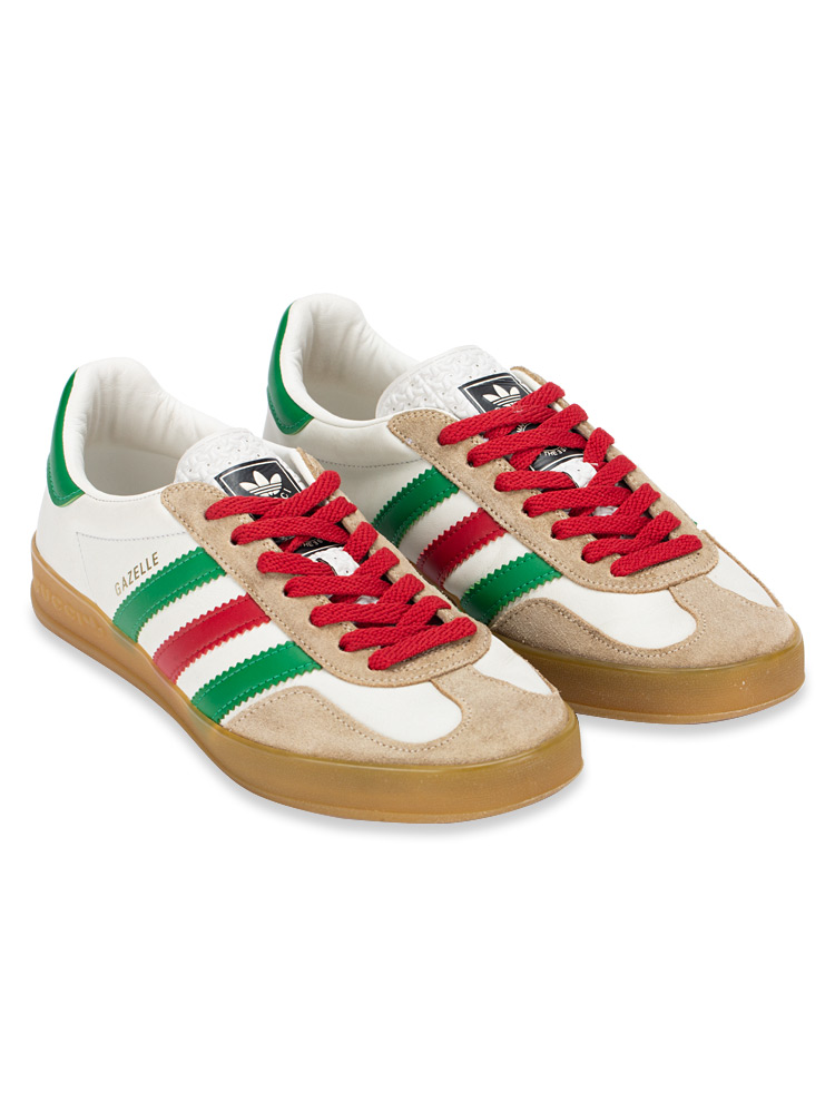 X ADIDAS Gazelle Sneakers White Green Red Sz 37