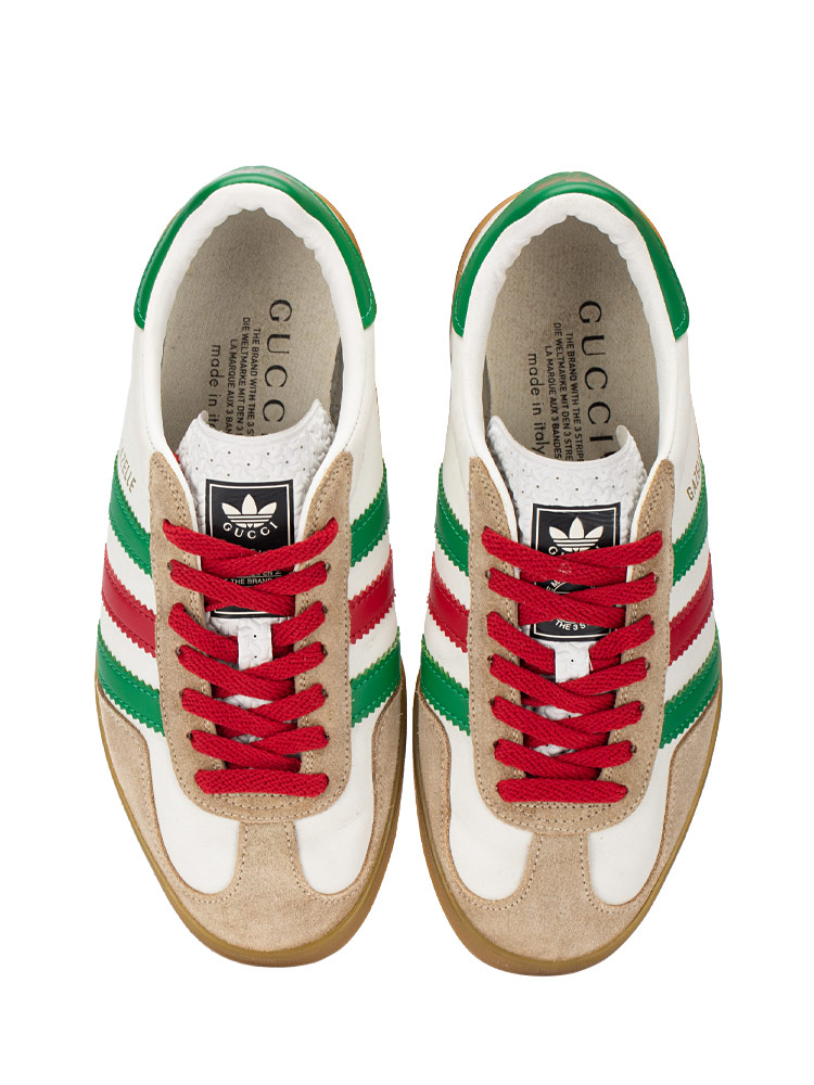 X ADIDAS Gazelle Sneakers White Green Red Sz 37