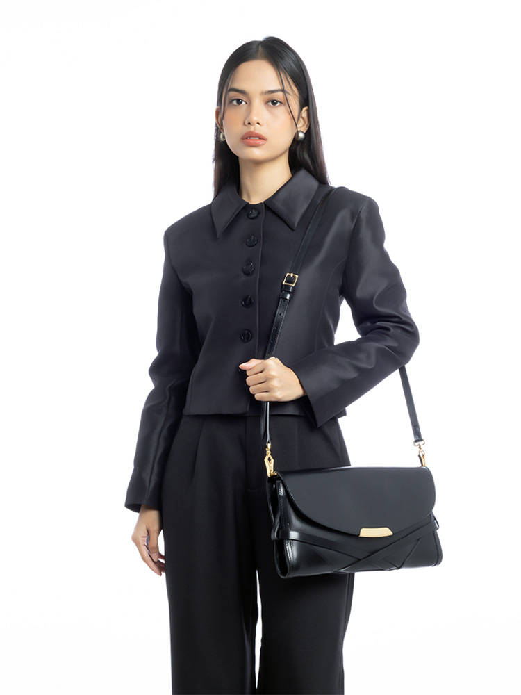 Bridle Calfskin Katherine Crossbody Black