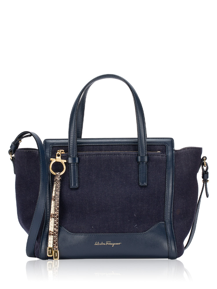 Denim Amy Small Tote Blue