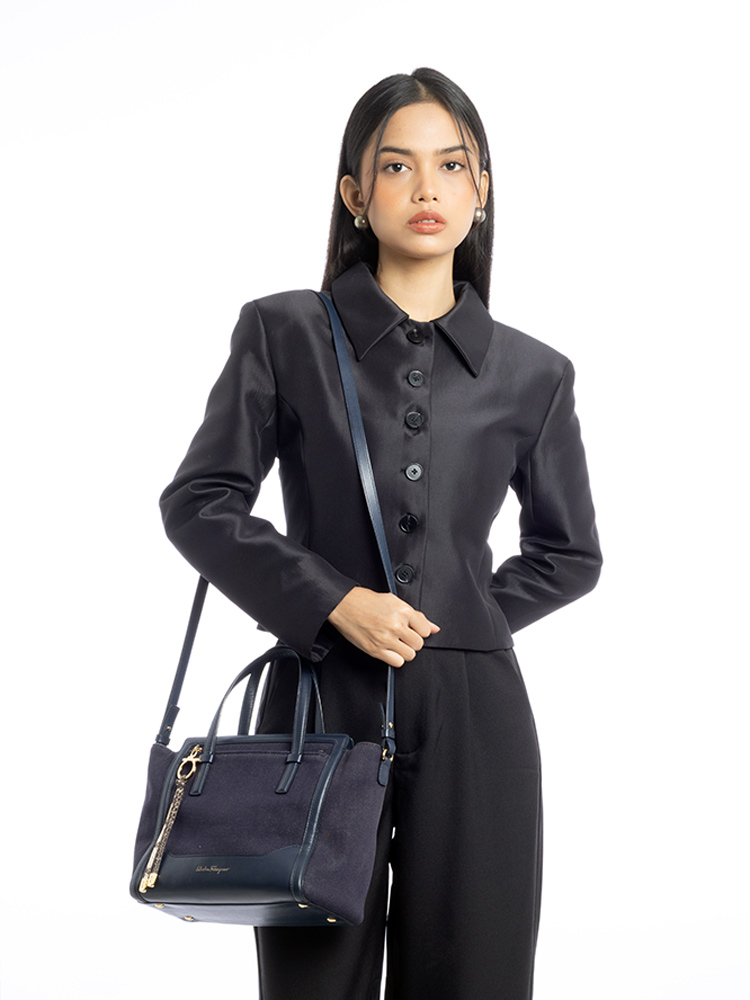 Denim Amy Small Tote Blue