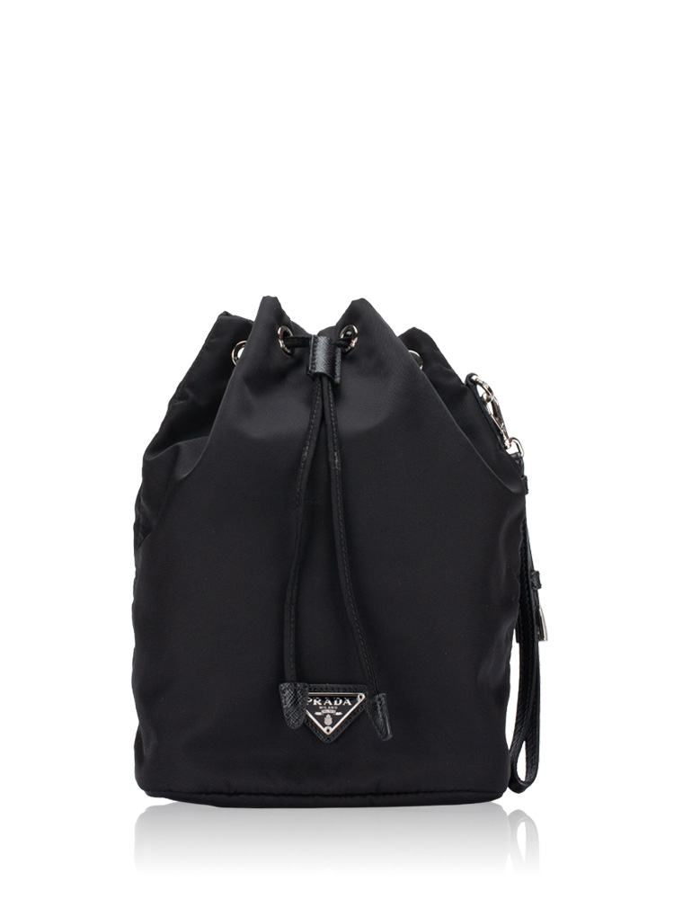 Re-Nylon Drawstring Pouch Nero