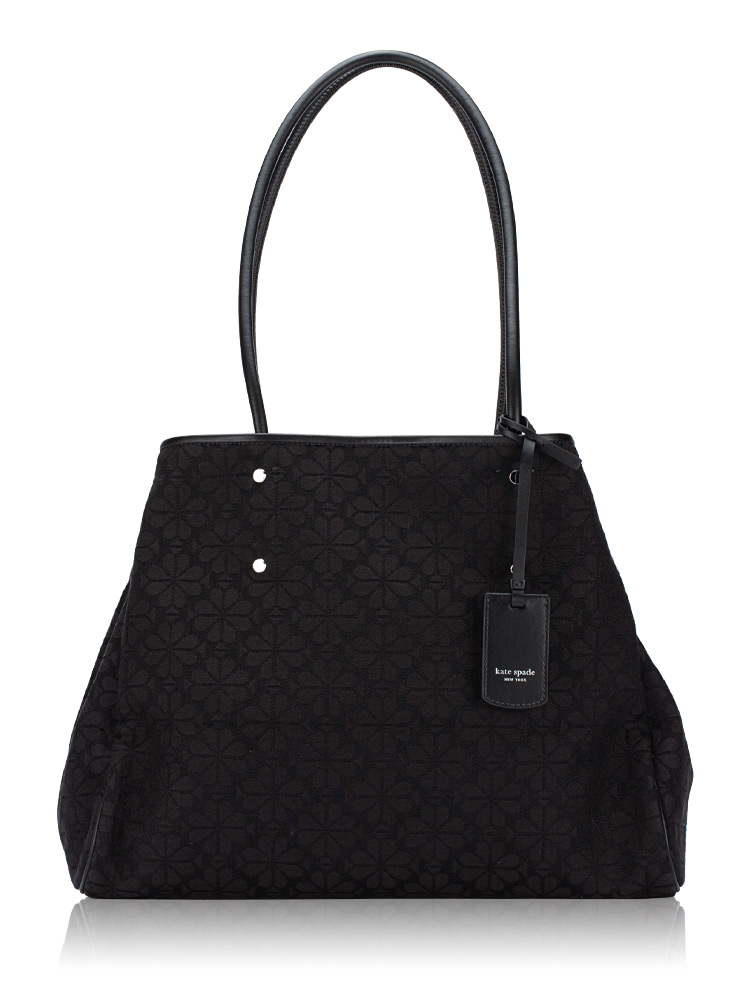 Flower Spade Jacquard Everything Large Tote Black Multi