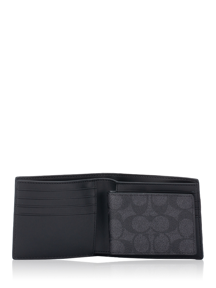 Men CW385 Signature Varsity Stripe 3 In 1 Wallet Charcoal Denim Chalk