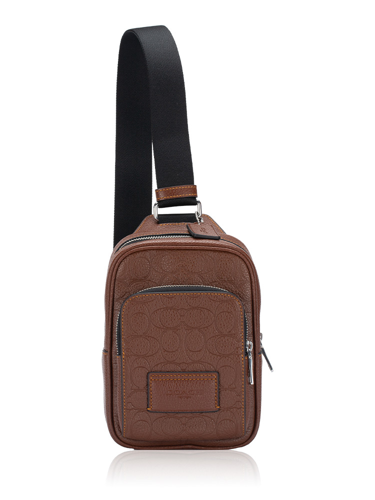 Men CDC45 Signature Racer Sling Pack Vintage Brown