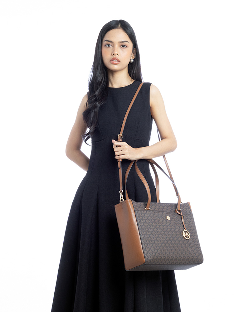 Signature Maisie Large 3 In 1 Tote Brown