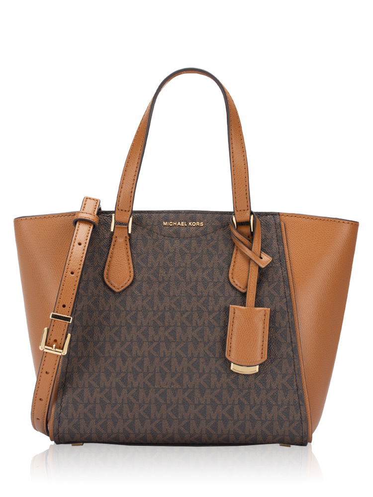 Signature Taryn Small Tote Brown Acorn