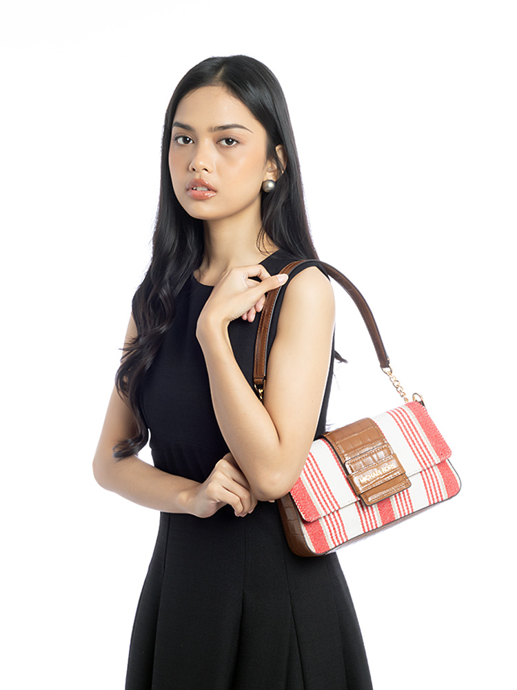 Sage Medium Flap Shoulder Bag Coral Reef