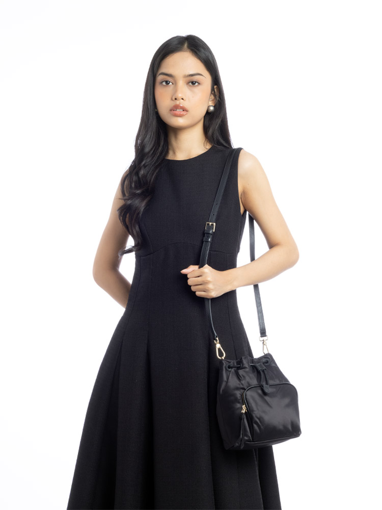 Gaia Mini Nylon Bucket Black