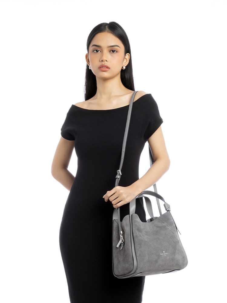 Knott Suede Carryall Hare Grey