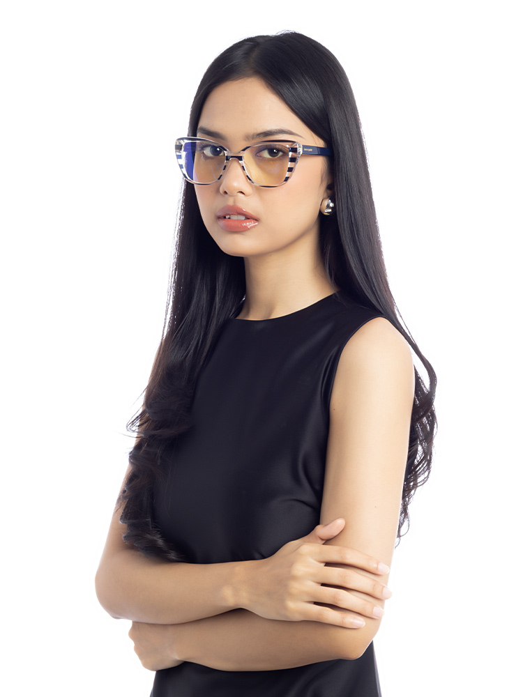 Fiona Cat Eye Reading +0.00 Sunglasses Blue