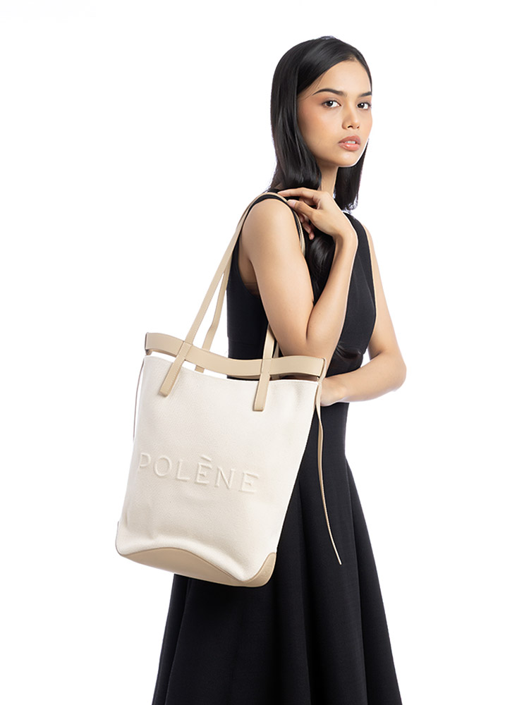 Canvas Ilo Tote With Pochette Sable