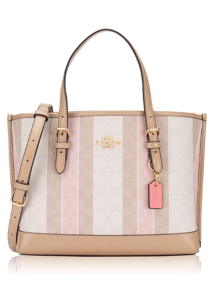 C8416 Signature Stripes Mollie 25 Tote Taffy Multi