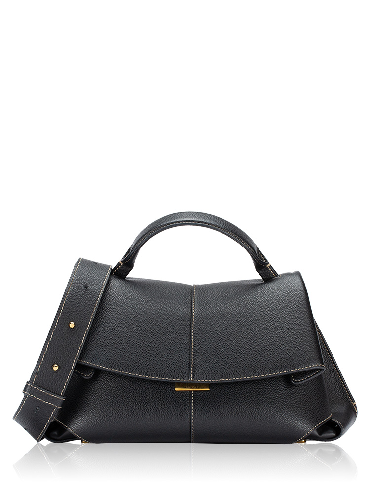 Textured Calfskin Mokki Black