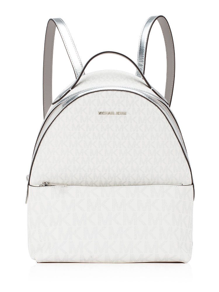 Signature Sheila Medium Backpack Silver 