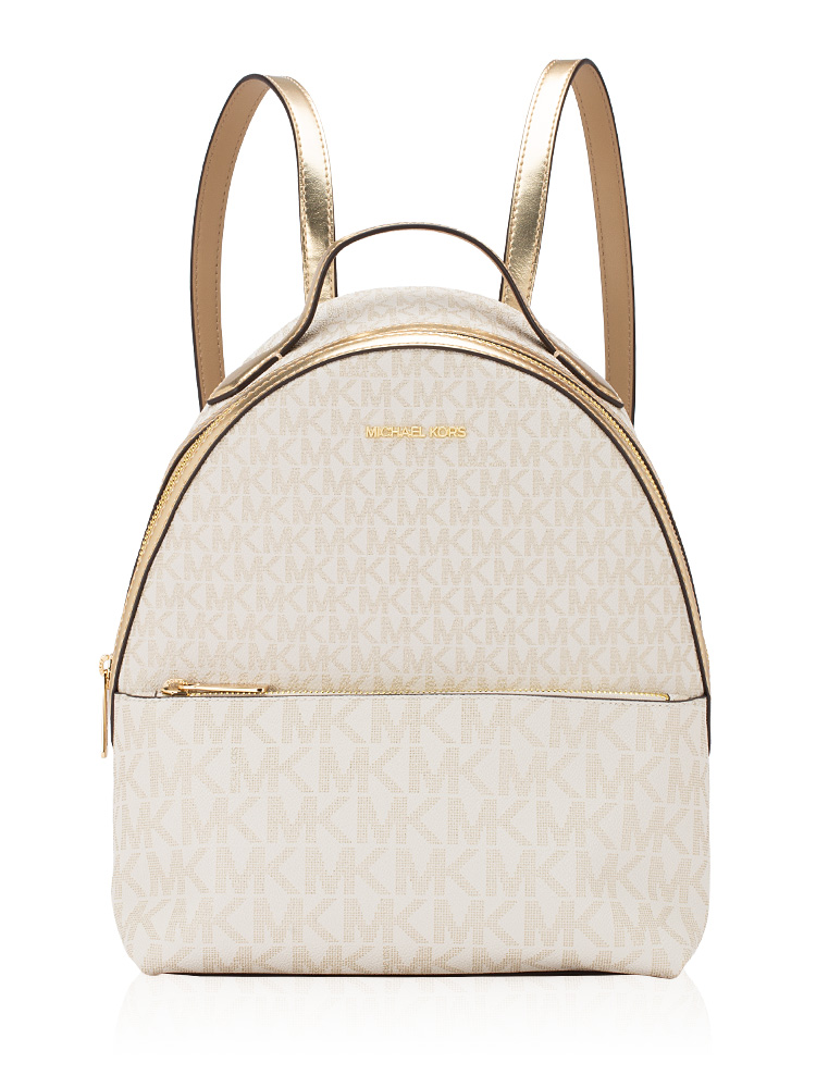Signature Sheila Medium Backpack Pale Gold