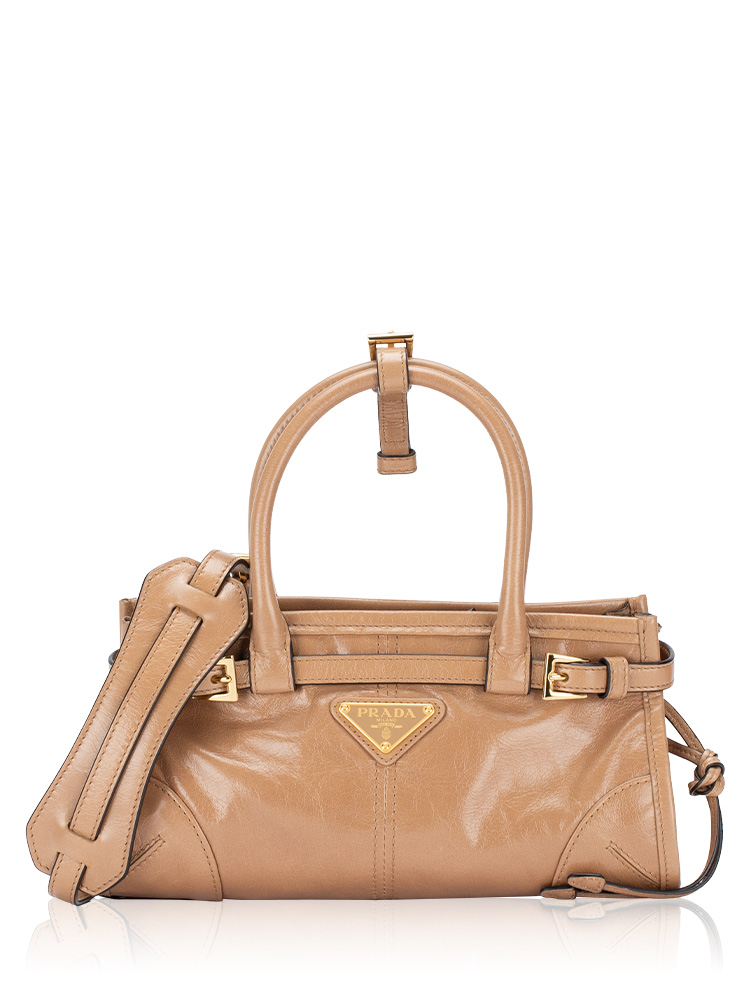 1BA486 Soft Calf Bonnie Mini Shoulder Bag Cammeo