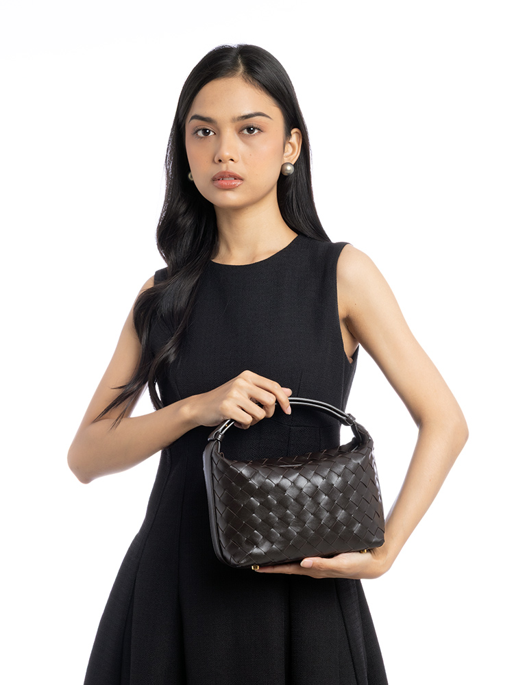 Calfskin Intrecciato Mini Wallace Fondant
