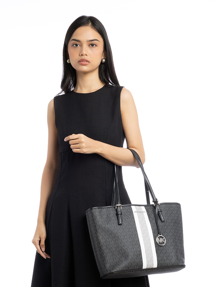 Signature Jet Set Medium Tote Black Multi