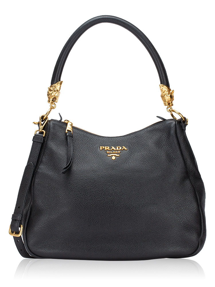1BC089 Vitello Phenix Tiger Hobo Nero