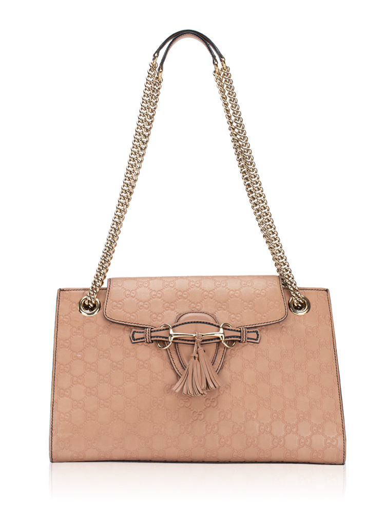 Guccissima Emily Large Shoulder Bag Neutral