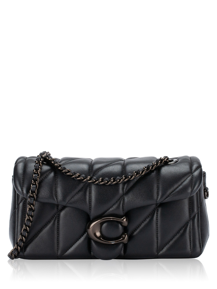 CP149 Quilted Leather Tabby 20 Shoulder Bag Black