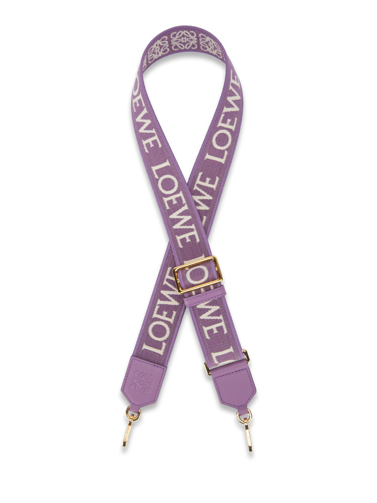 Calfskin Jacquard Anagram Strap Purple