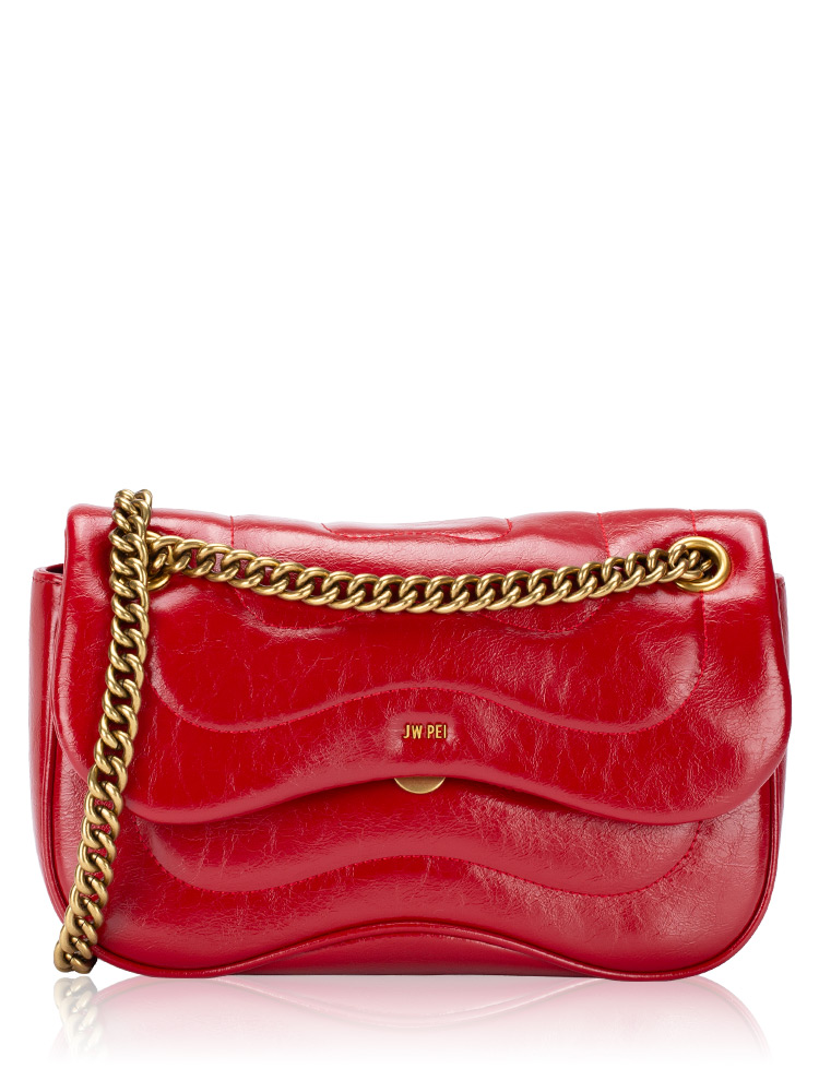 Tina Quilted Chain Crossbody Claret