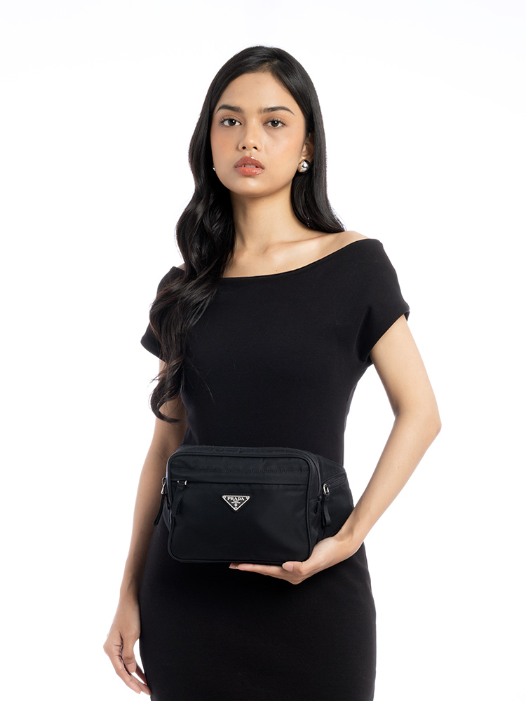 Tessuto Montagna Belt Bag Nero