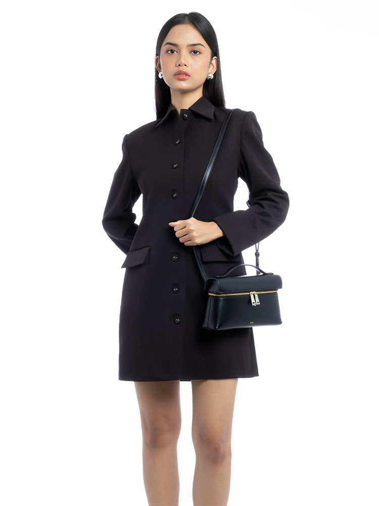 Thea Top Handle Bag Black