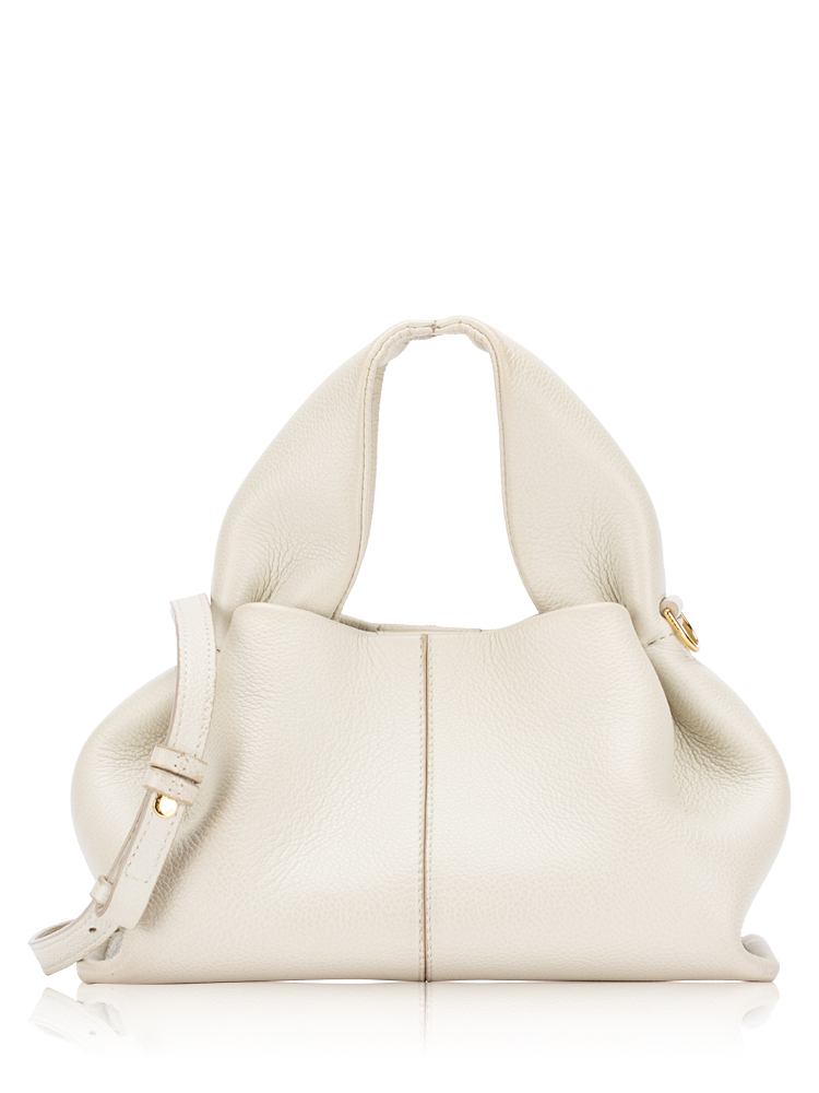 Textured Calfskin Numero Neuf Mini Chalk