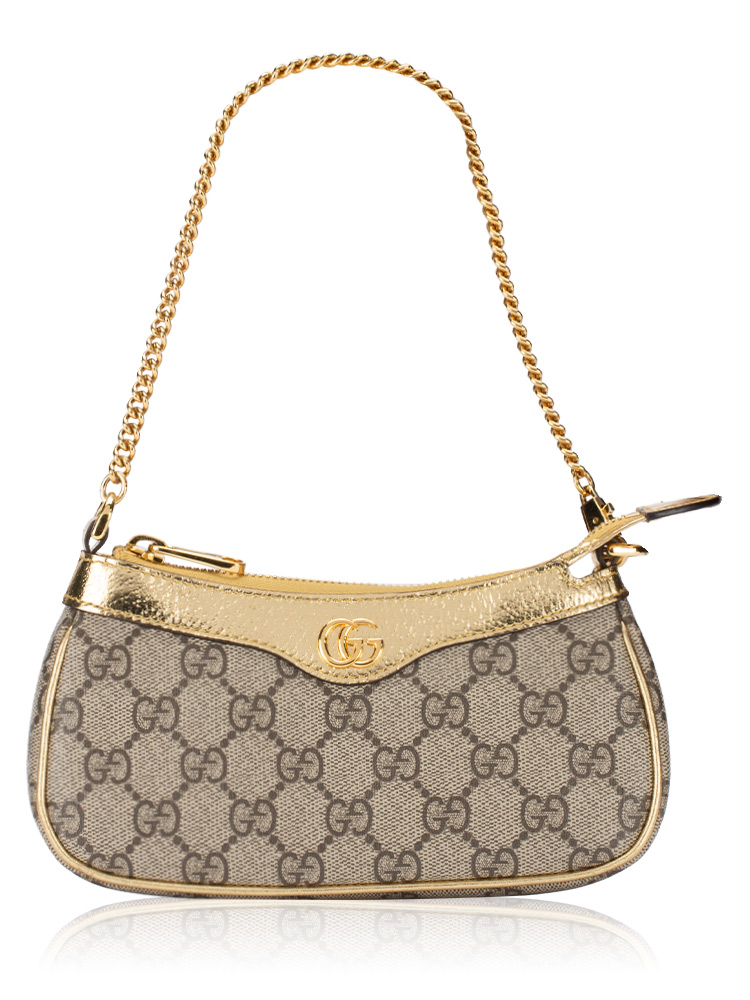 GG Supreme Ophidia Mini Chain Bag Beige Gold