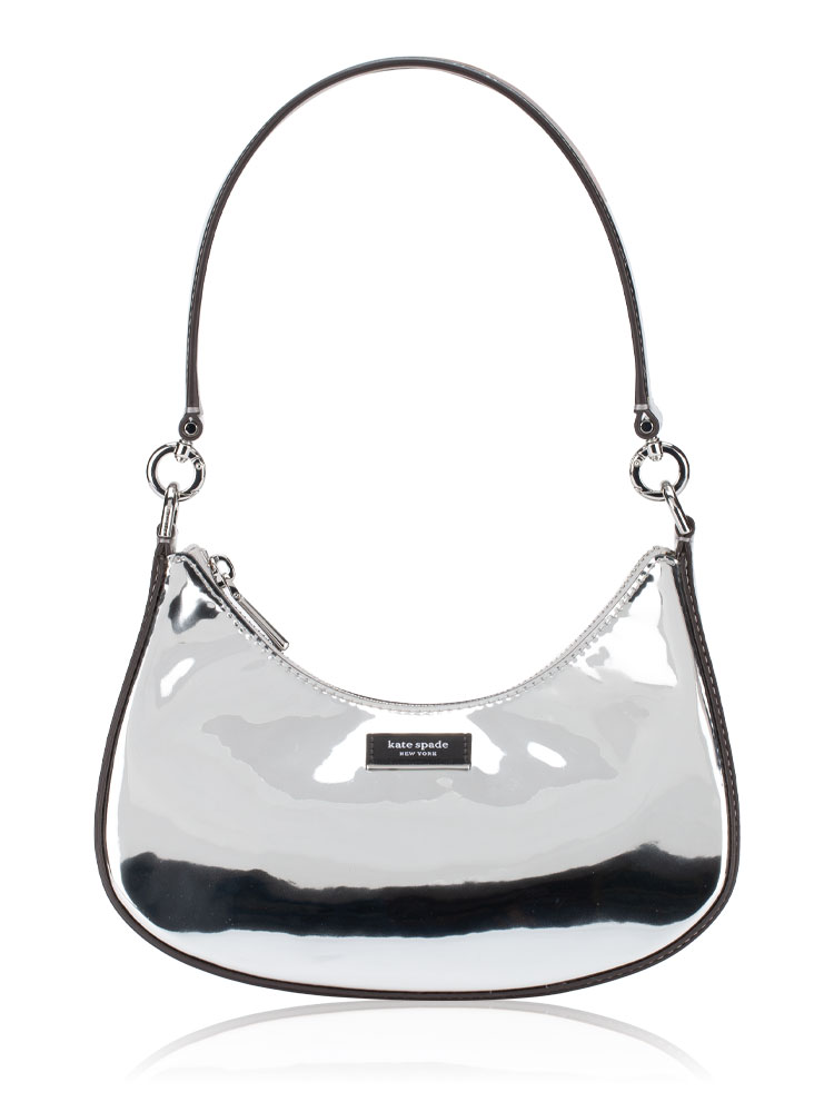 Sam Icon Metallic Convertible Shoulder Bag Silver