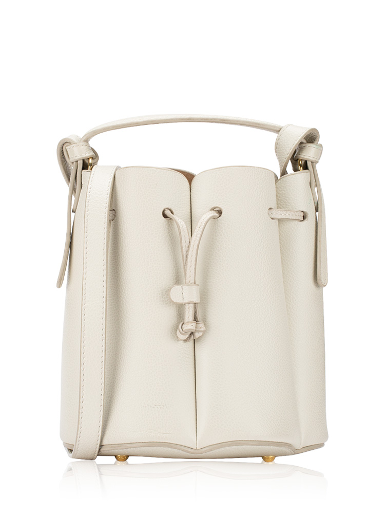 Textured Calfskin Numero Huit Mini Craie
