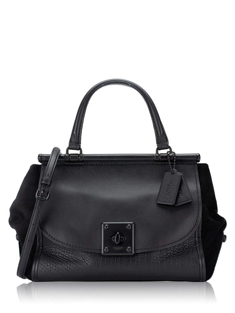 38389 Mixed Leather Drifter Carryall Black