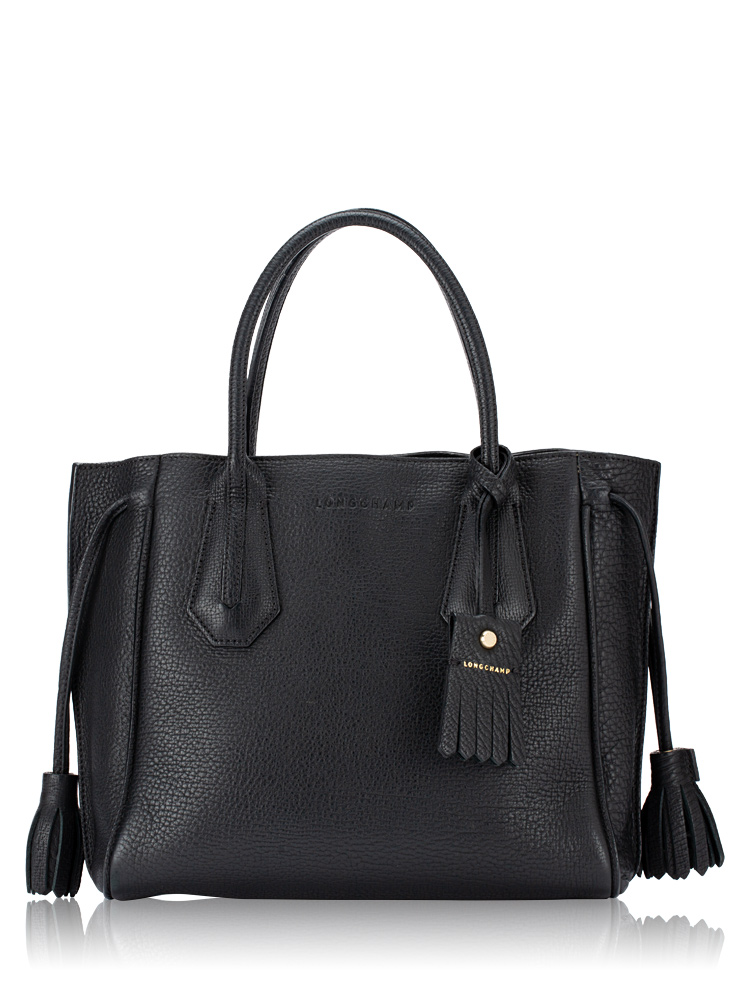 Penelope Leather Tote Black