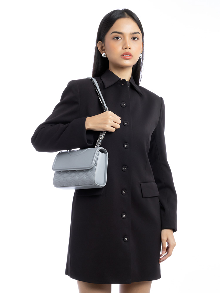 Fleming Soft Grain Convertible Shoulder Bag Slate