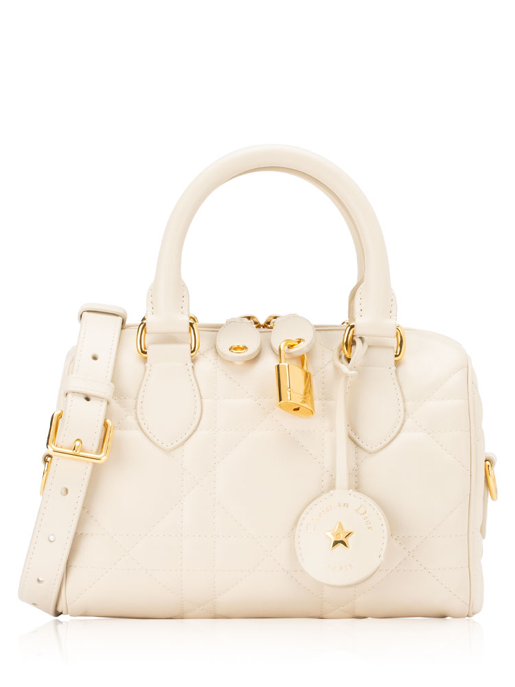 Calfskin Macrocannage Groove 20 Bag Dusty Ivory