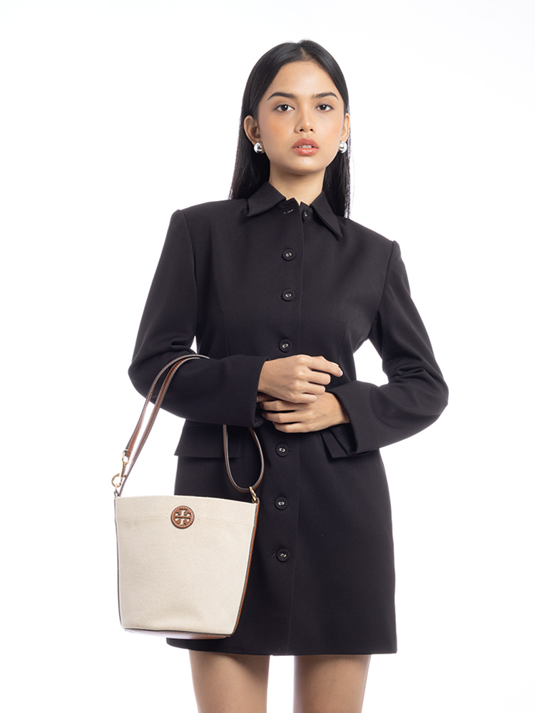 Blake Canvas Bucket Bag Classic Cuoio