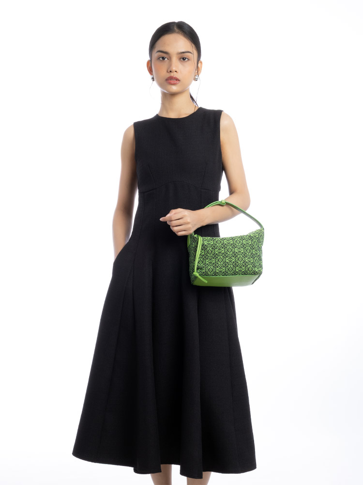 Jacquard Anagram Cubi Small Shoulder Bag Apple Green