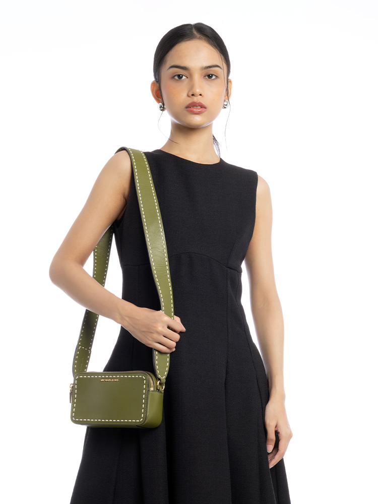 Jet Set Small Double Zip Camera Bag Olive