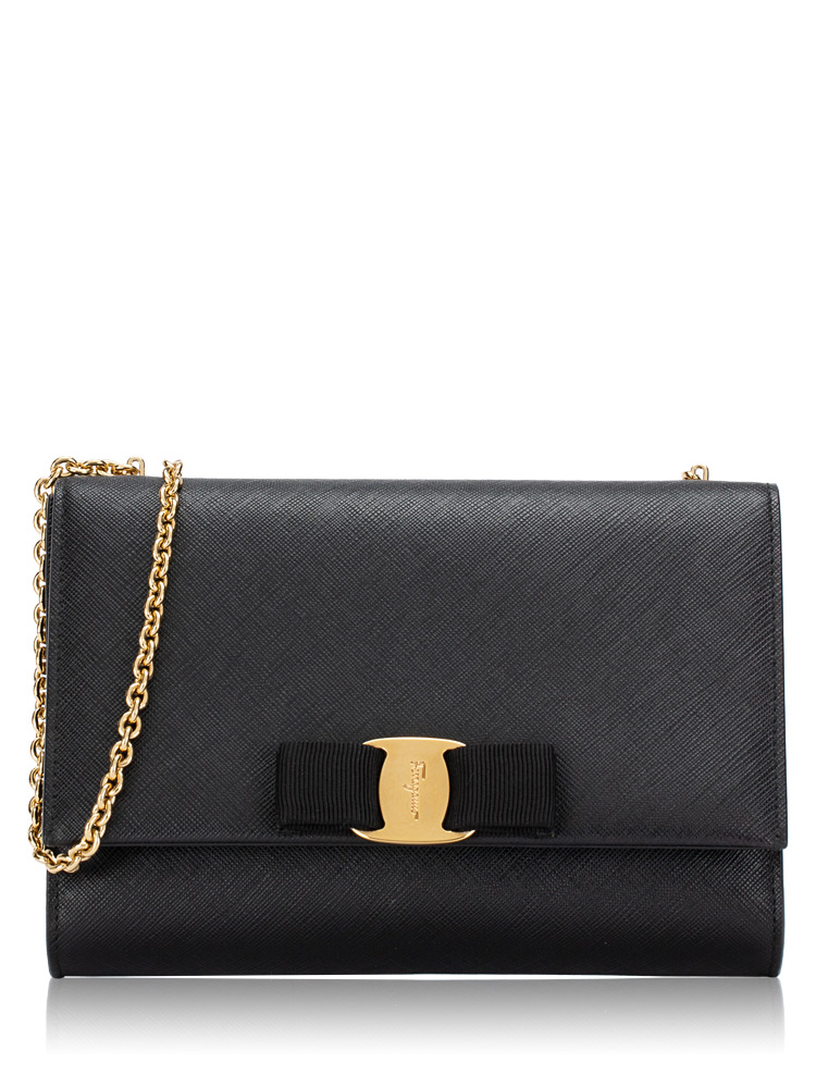 Calfskin Vara Bow Mini Bag Black
