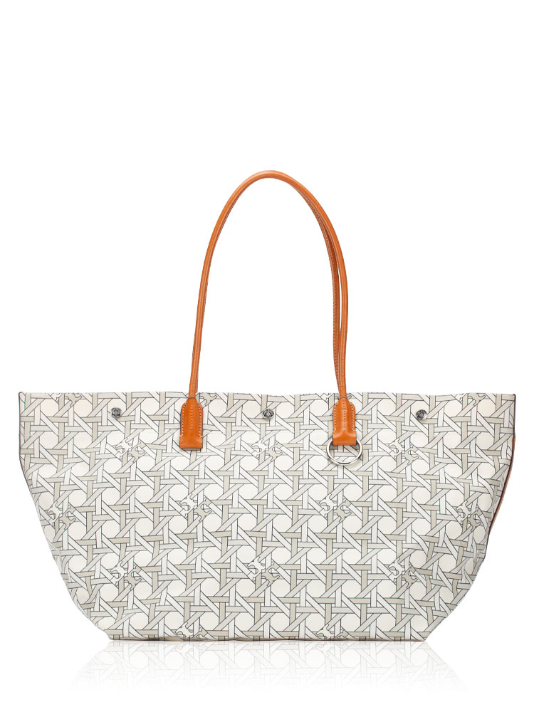 Canvas Basketweave Tote New Ivory