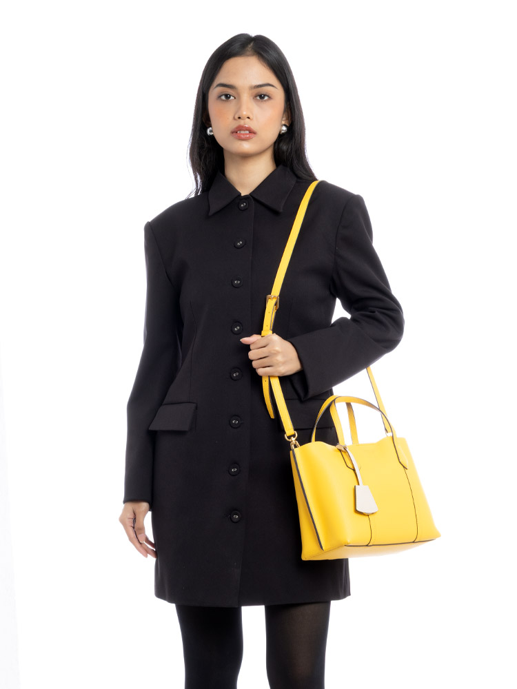 Perry Small Triple Compartment Tote Lemon Drop