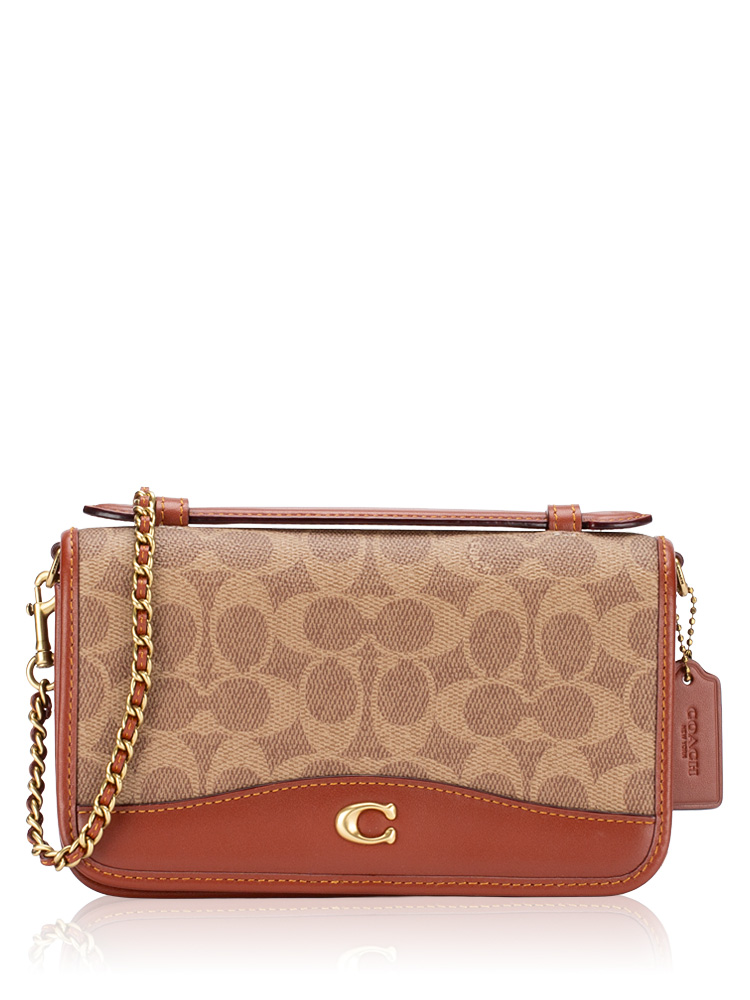 CI197 Signature Bea Classic Crossbody Bag Tan Rust