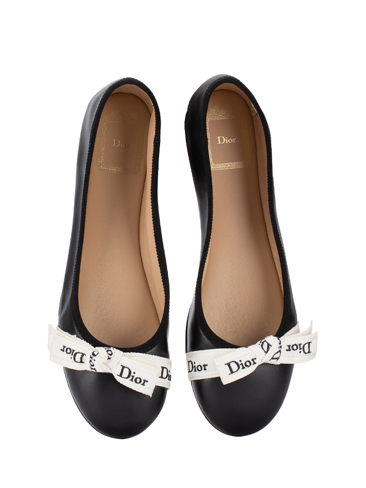Lambskin JAdior Ballet Flat Black Sz 39